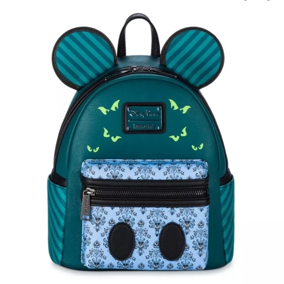 Loungefly Haunted Mansion Mickey Mouse: The Main Attraction Backpack, NWT - Picture 4 of 7